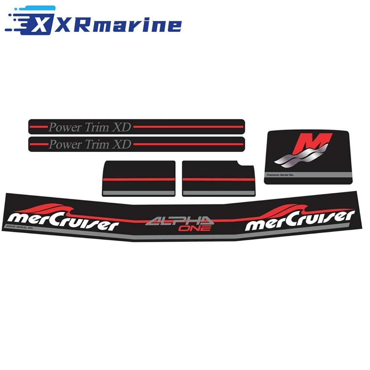 Mercruiser 2-Stroke Outboard Motor Cowling Cover Sticker - Image 1 - XRmarine