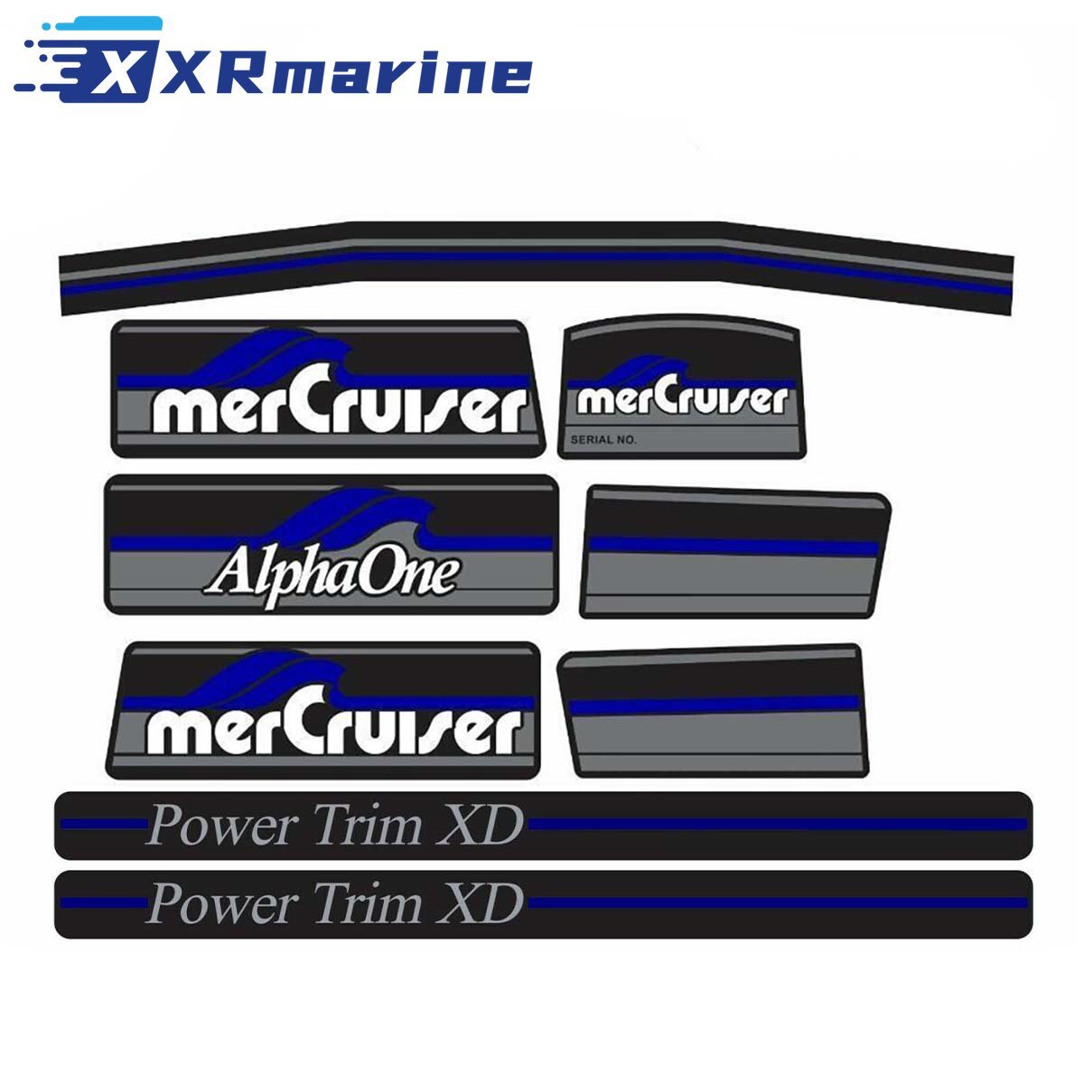 Blue Rams Sticker Set Decal 39234 for Mercruiser Alpha One Gen One 37-13682A90 — Germany Local Warehouse