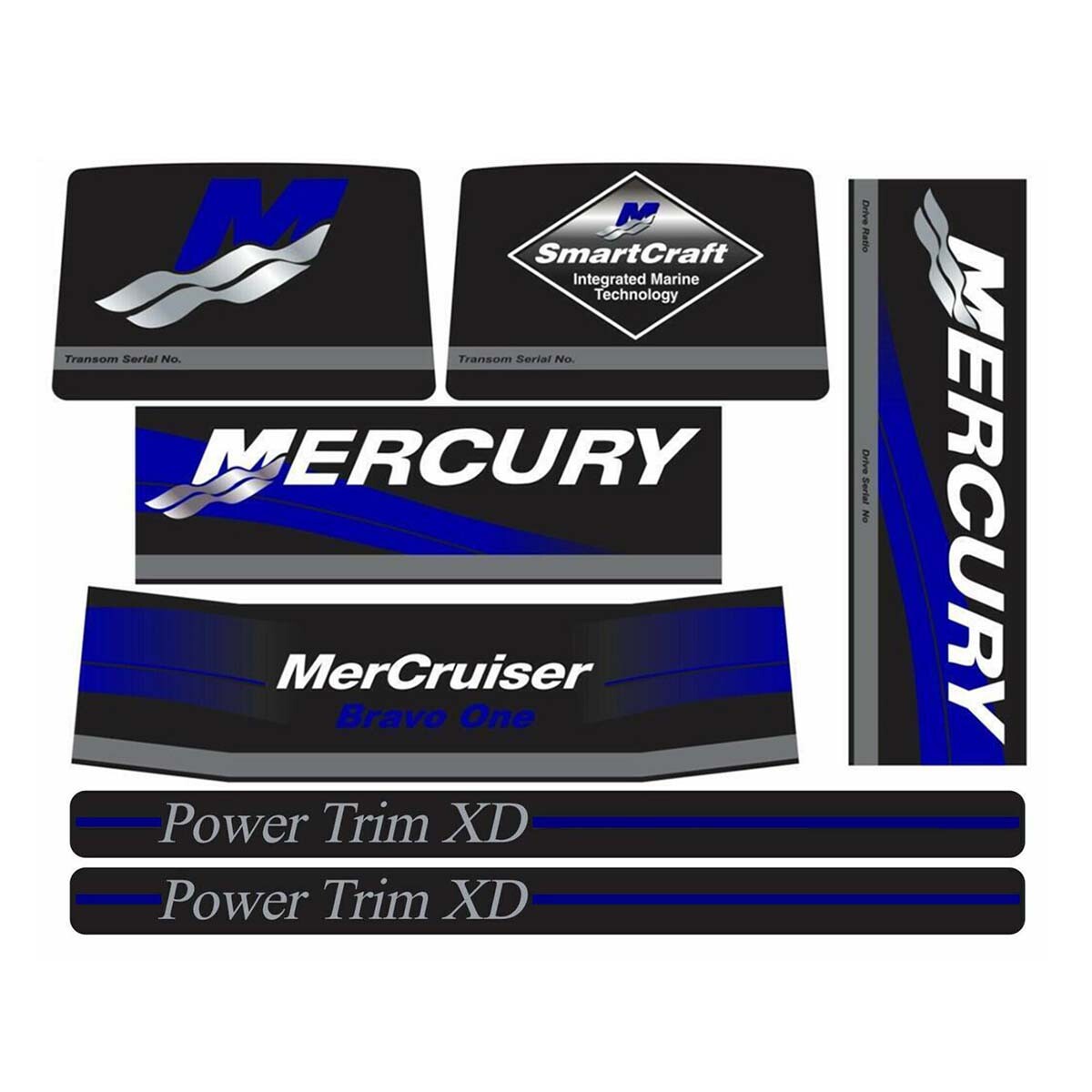 Rams Sticker Set Decal for Mercury Mercruiser Blue Bravo One XR 37-15167A90 - Image 1 - XRmarine