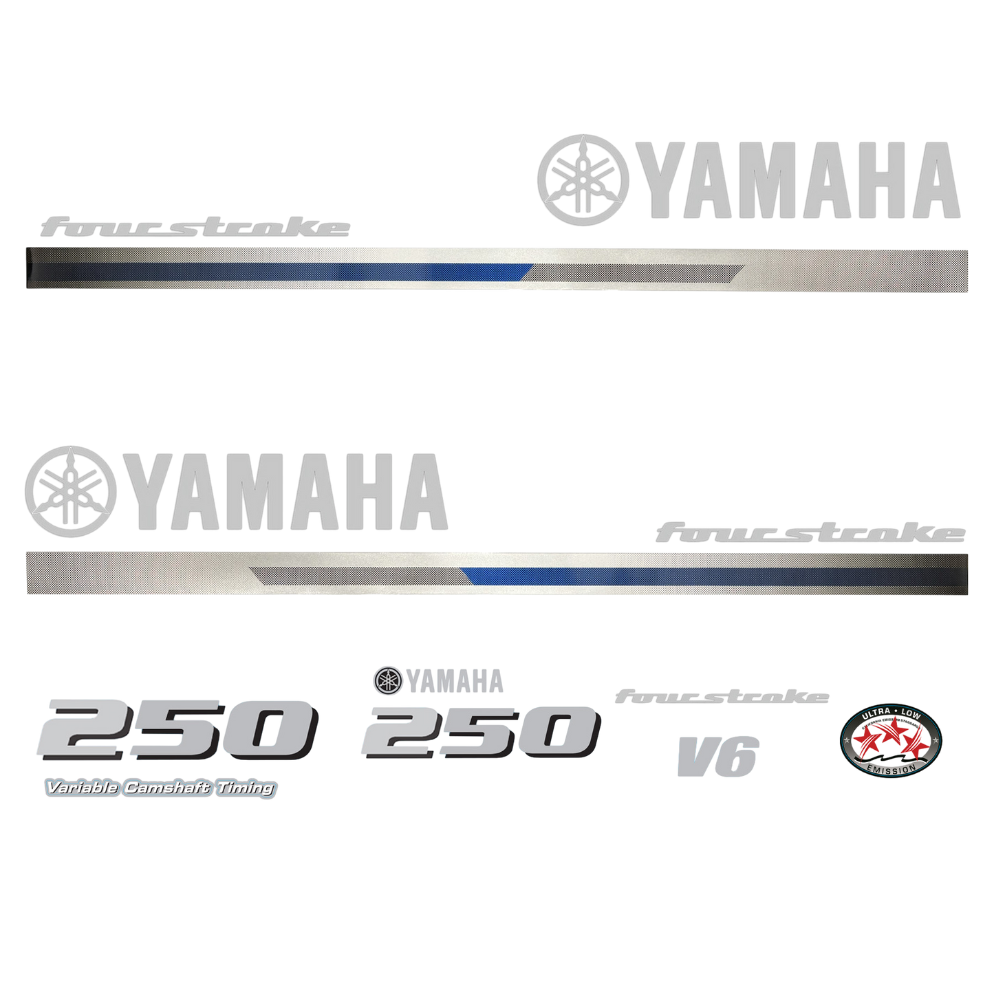 Yamaha 4-Stroke 250hp V6 Outboard Motor Cowling Cover Sticker - Image 3 - XRmarine