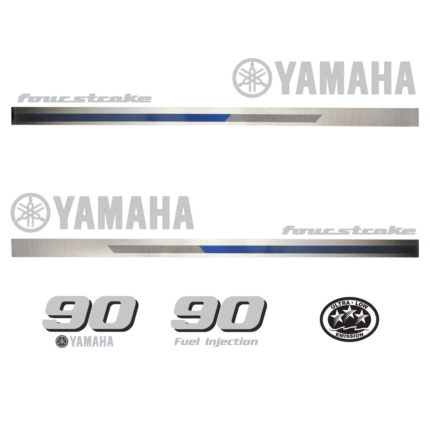 Yamaha 4-Stroke 90hp EFI Outboard Motor Cowling Cover Sticker - Image 3 - XRmarine