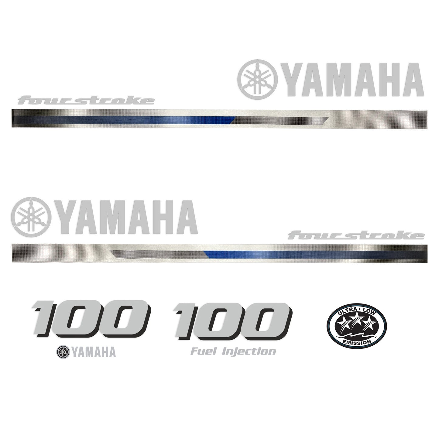Yamaha 4-Stroke 100hp EFI Outboard Motor Cowling Cover Sticker - Image 2 - XRmarine