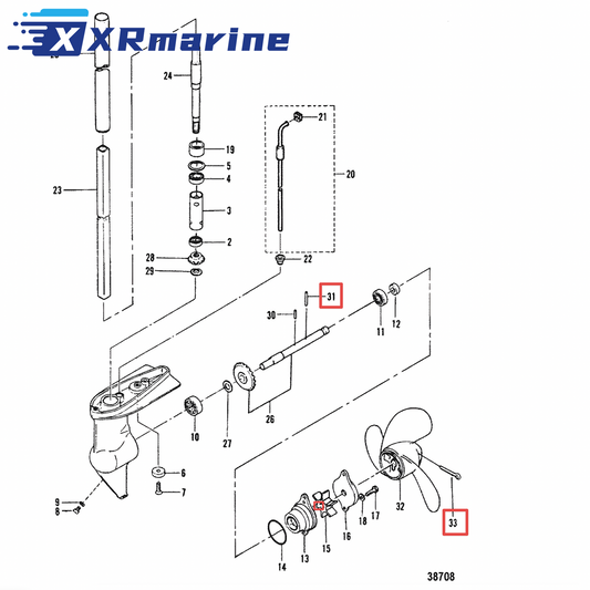 Shear Pin & Split Pin Kit For Mercury 2.2 2.5 3.3 3.5 HP ... - Image 2 - XRmarine
