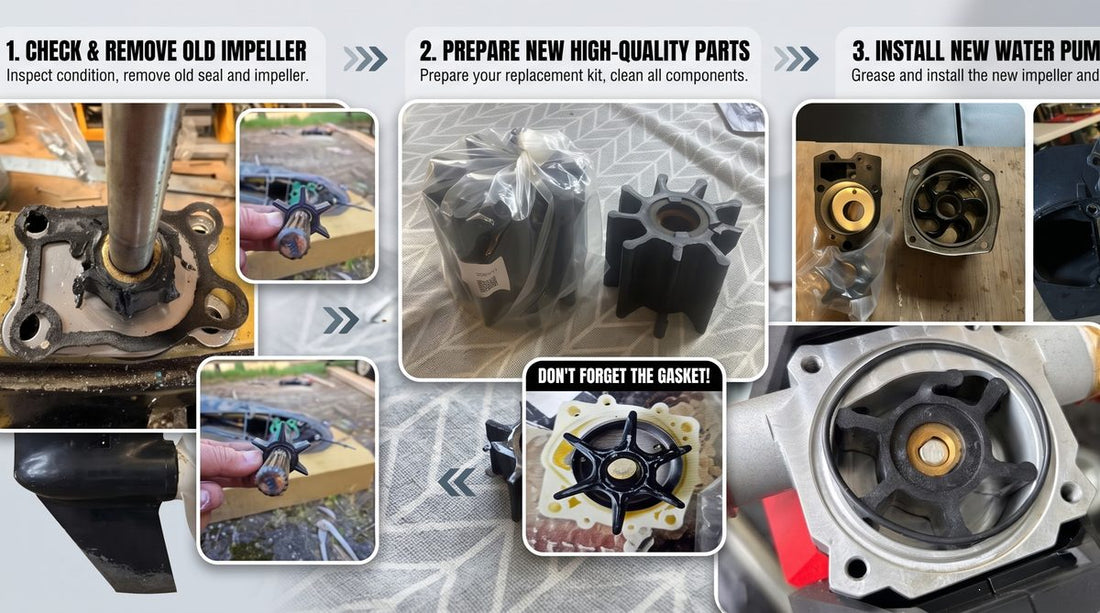 Outboard impeller replacement guide — complete selection, installation, and maintenance for Mercury Yamaha Johnson Evinrude marine engines