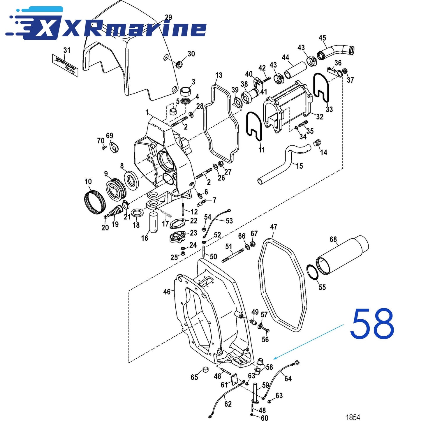 4x Trim Bushing for Mercruiser ALPHA ONE GEN II 815950Q01 23-8159501 18-2341-1 — Germany Local Warehouse