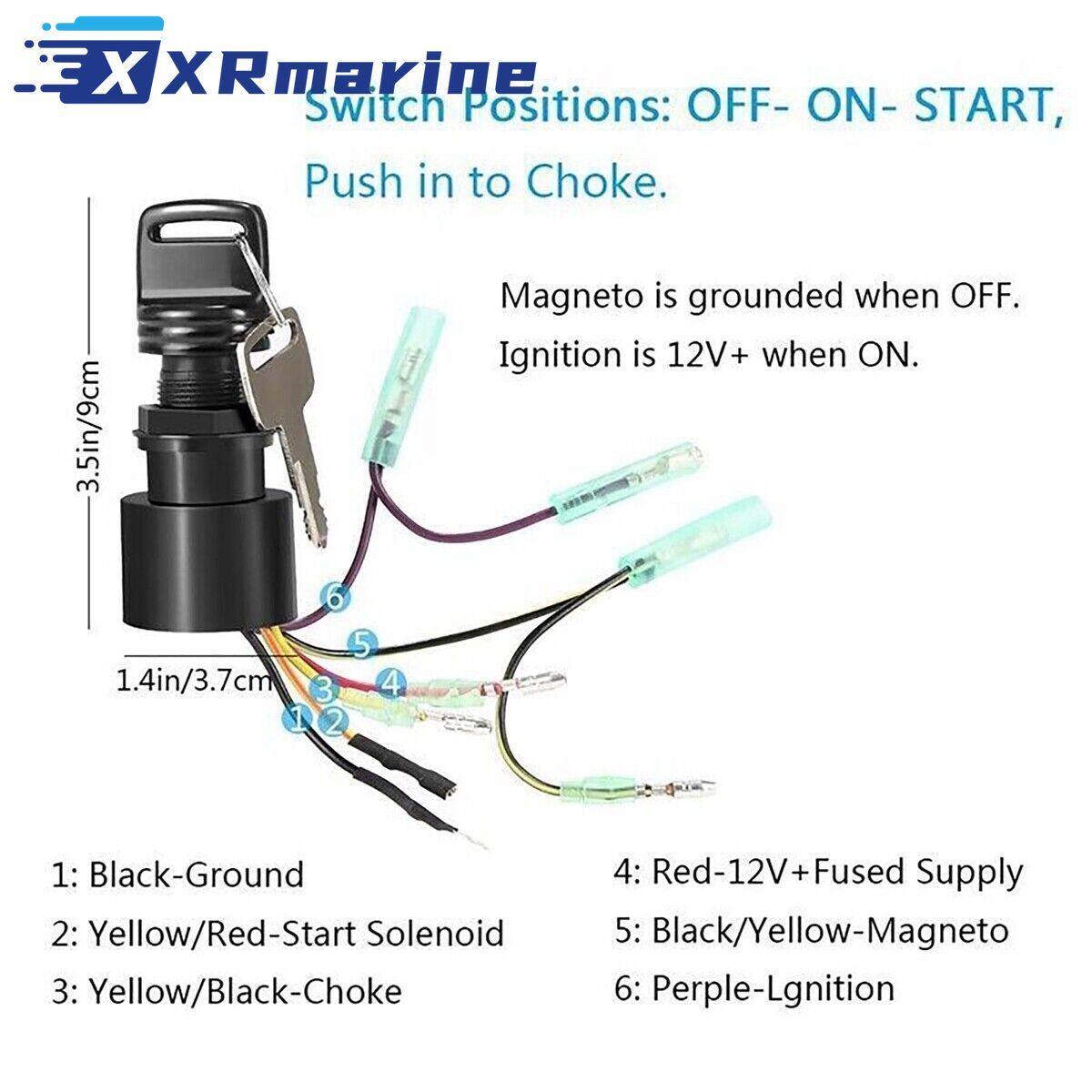 Ignition Switch Mercury 87-17009A5 - 8 - XRmarine