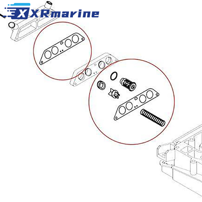 61°C Thermostat Repair Kit for Johnson Evinrude 65 80 85 88 90 100 112 115 HP — Australia Local Warehouse
