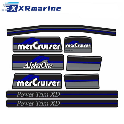 Blue Rams Sticker Set Decal 39234 for Mercruiser Alpha One Gen One 37-13682A90 — Germany Local Warehouse
