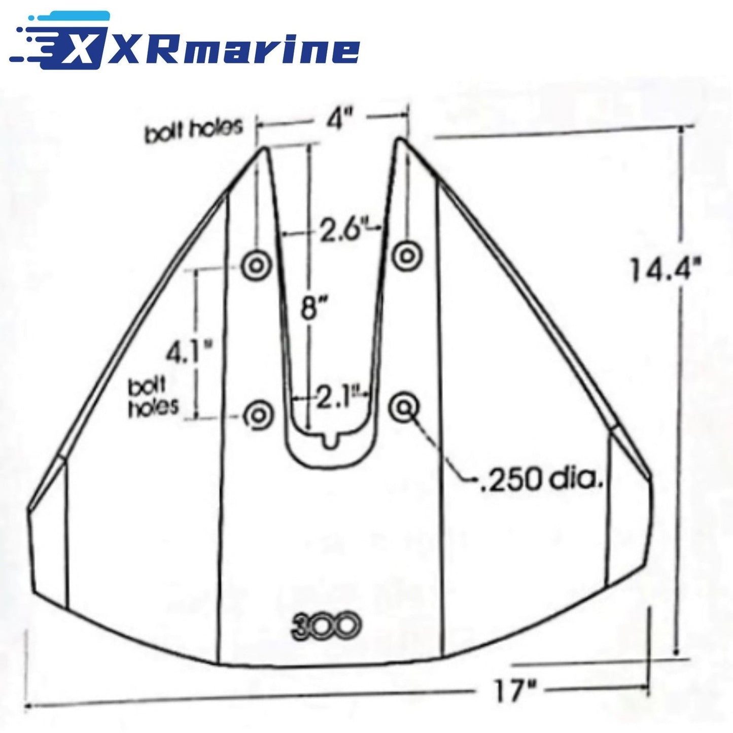 Universal Whale Tail Hydrofoil Stabilizer for 40-350 HP Outboard Drives — Germany Local Warehouse