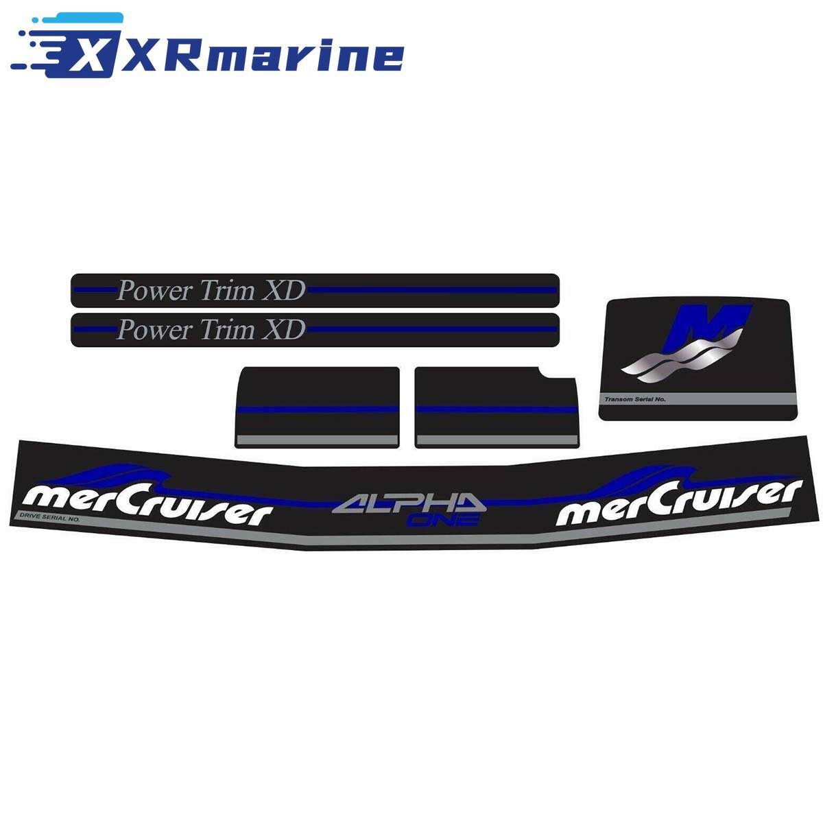 Blue Rams Sticker Set for Mercruiser Alpha One Gen Two 37-861431A98 - Image 1 - XRmarine