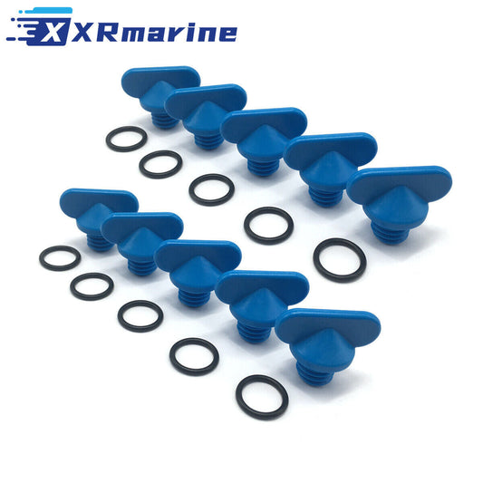 10 PCS 22-806608A02 Drain Plug for MerCruiser Stern Drive 3.0-8.2 L Motors — Germany Local Warehouse