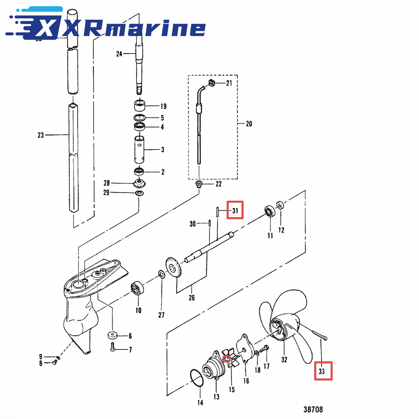 Shear Pin & Split Pin Kit For Mercury 2.2 2.5 3.3 3.5 HP Nissan 2 2.5 3.5 HP