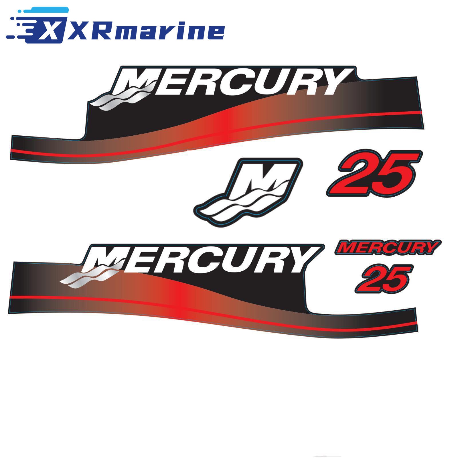 Red Decals Mercury 25HP 1999-2006 808499A00 - Image 4 - XRmarine