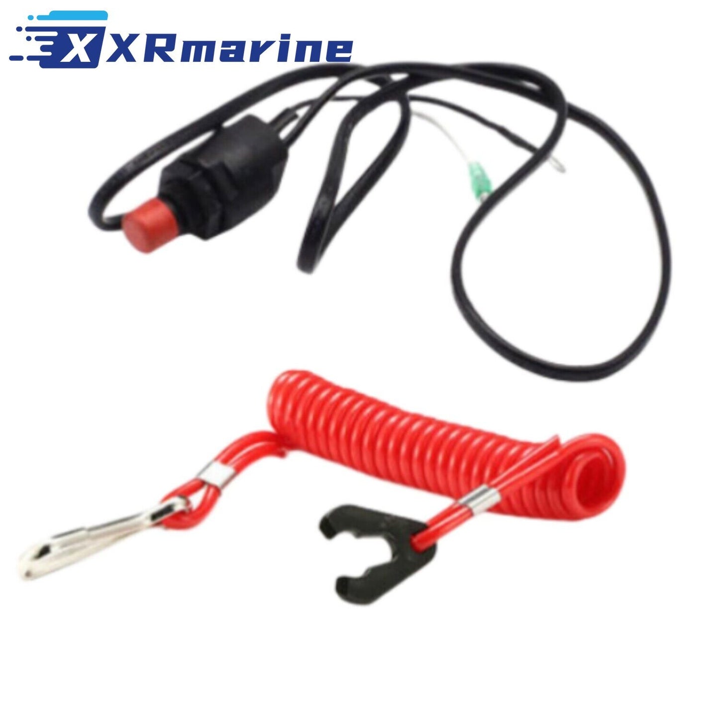 Yamaha 2 Str Outboard Motor 63V-82575-00 Kill Stop Switch & Safety Lanyard