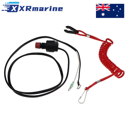 Yamaha 2 Str Outboard Motor 63V-82575-00 Kill Stop Switch & Safety Lanyard — Australia Local Warehouse