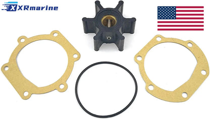 Marine Water Pump Impeller Kit for Yanmar 3GM30 3YM30 / Volvo / Jabsco 653-0001 / Johnson 09-810B — US Local Warehouse