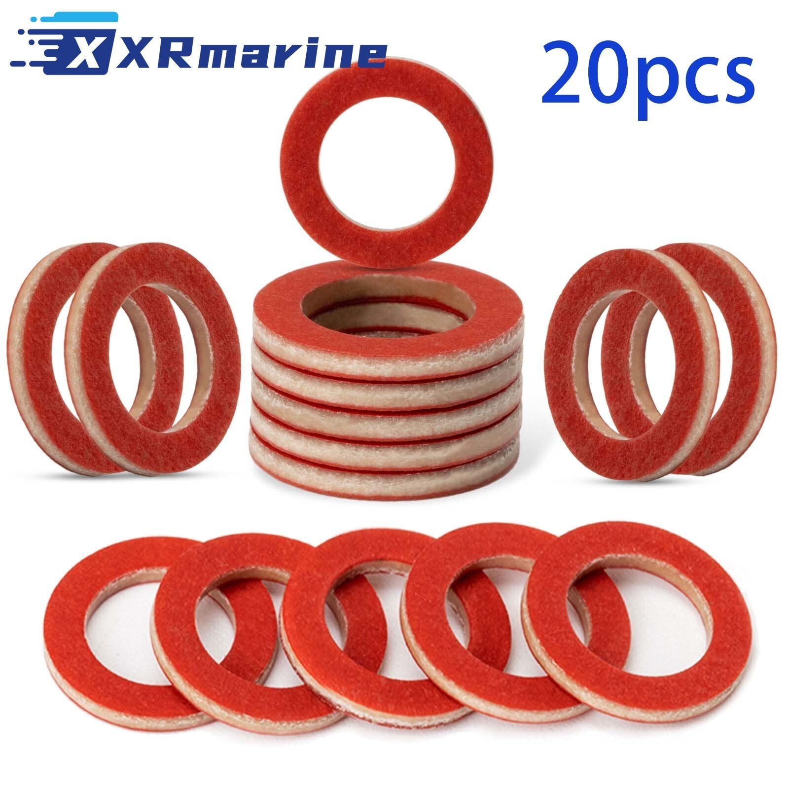 Red Lower Unit Oil Drain Screw Gasket For Yamaha 90430-08020 90430-08003 20pcs — Australia Local Warehouse