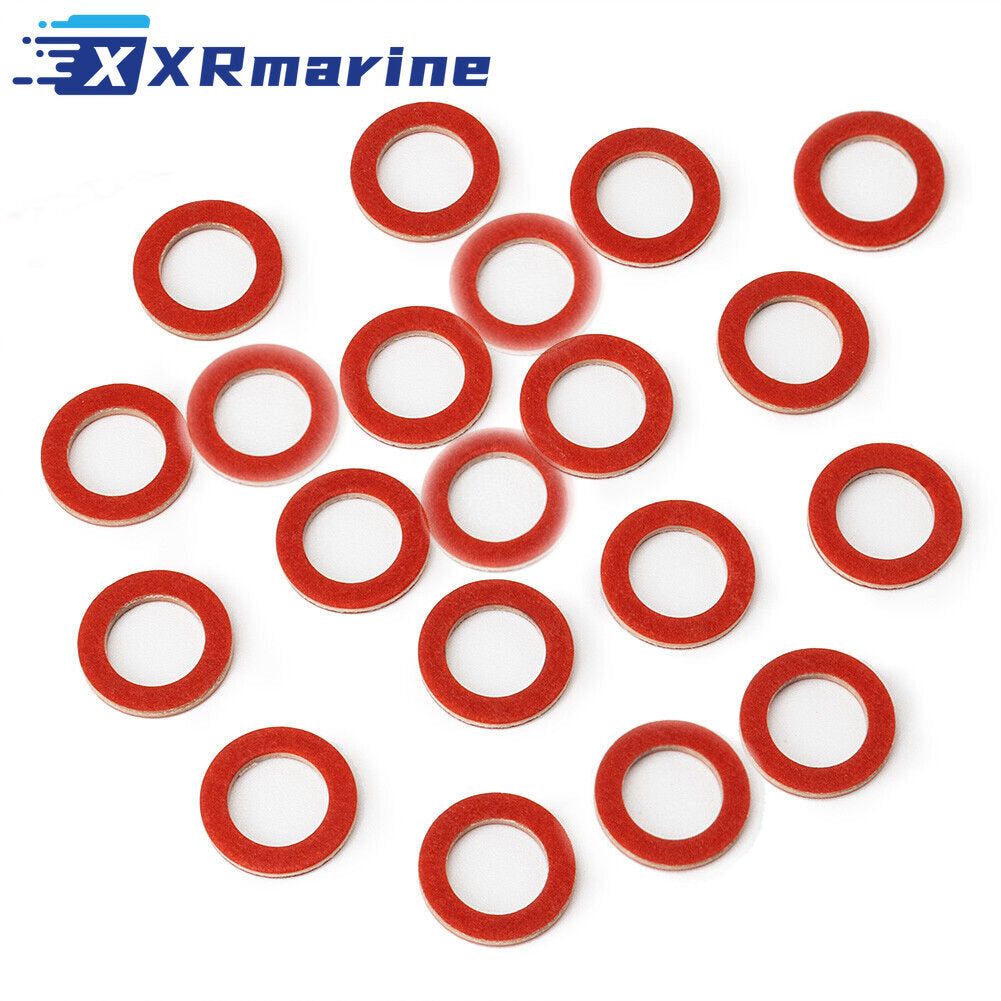 Red Lower Unit Oil Drain Screw Gasket For Yamaha 90430-08020 90430-08003 20pcs — Australia Local Warehouse