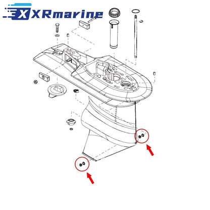 2 PCS Marine Drain Plug Screw Kits 10-79953Q2 for Mercury MERCRUISER 10-79953A2 — Germany Local Warehouse