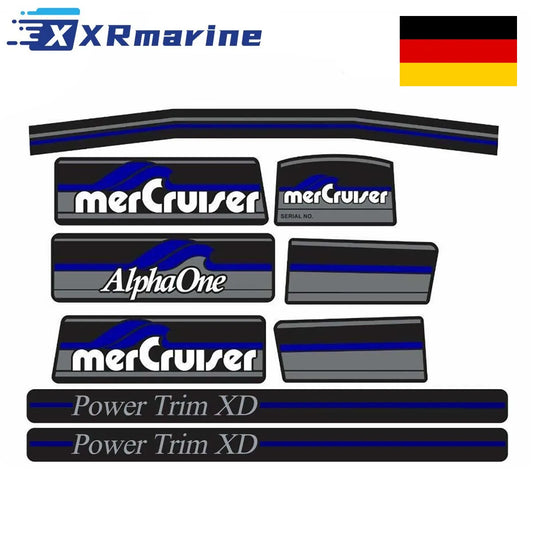 Blue Rams Sticker Set Decal 39234 for Mercruiser Alpha One Gen One 37-13682A90 — Germany Local Warehouse