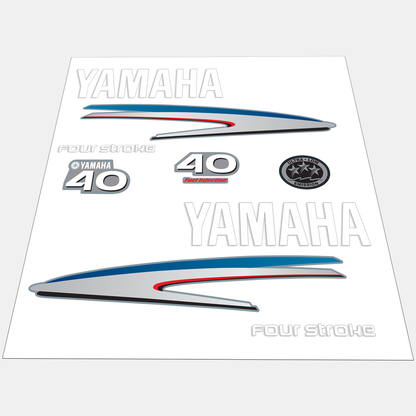 Yamaha 2-Stroke 40hp Outboard Motor Cowling Cover Sticker - Image 2 - XRmarine