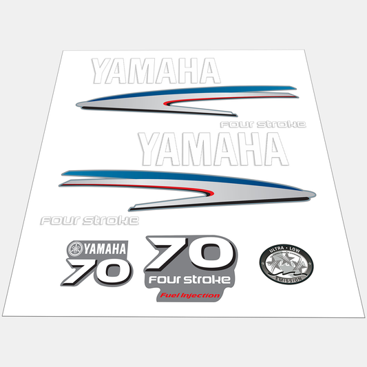Yamaha 4-Stroke 70hp EFI Outboard Motor Cowling Cover Sticker - Image 1 - XRmarine