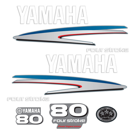 Yamaha 4-Stroke 80hp EFI Outboard Motor Cowling Cover Sticker - Image 2 - XRmarine