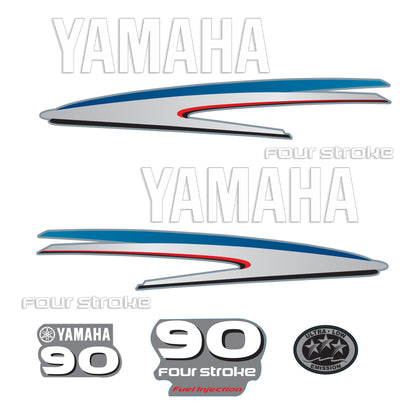 Yamaha 4-Stroke 90hp EFI Outboard Motor Cowling Cover Sticker - Image 2 - XRmarine