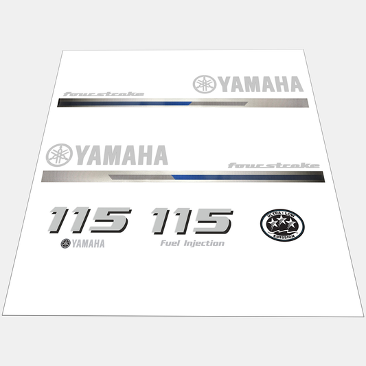 Yamaha 4-Stroke 115hp EFI Outboard Motor Cowling Cover Sticker - Image 1 - XRmarine