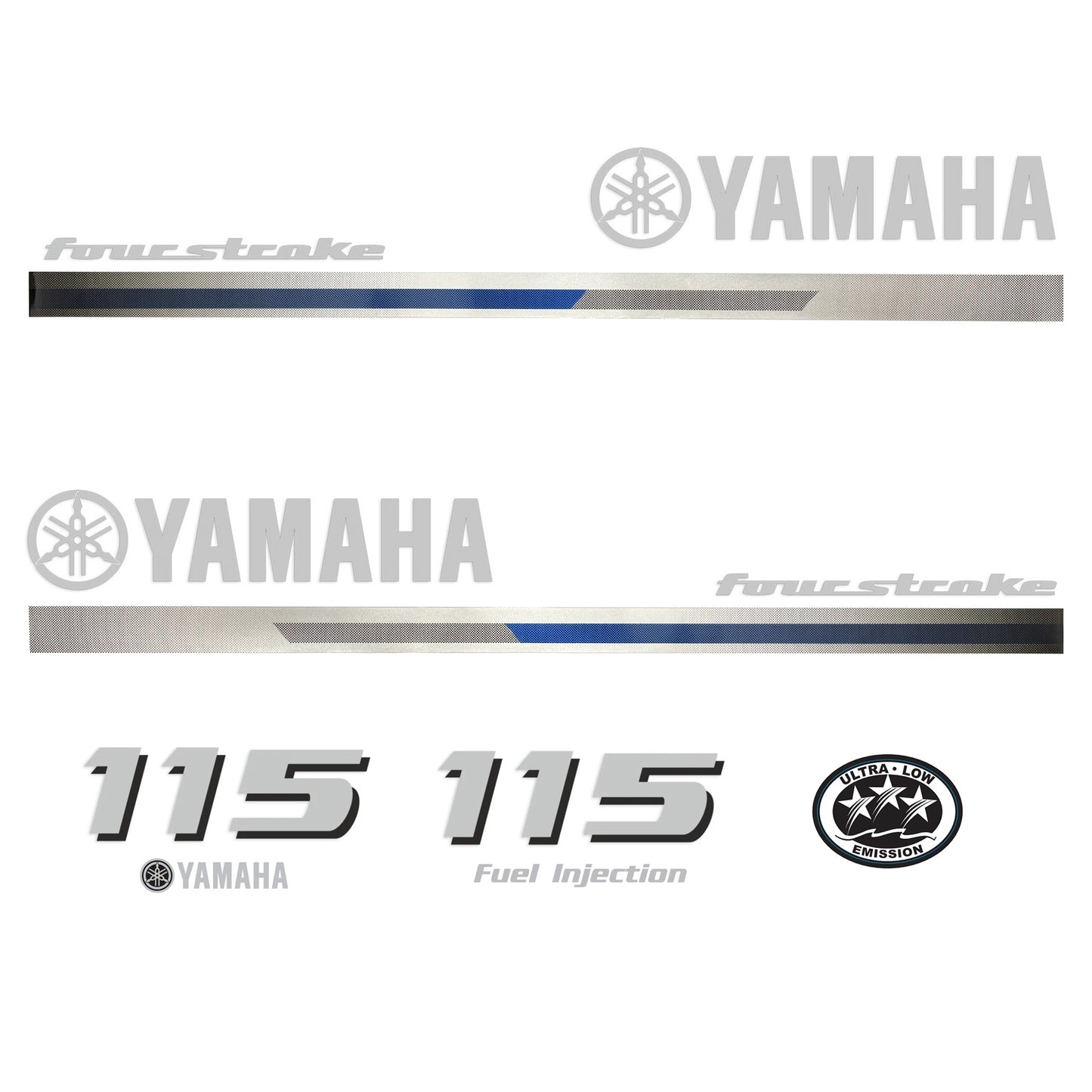 Yamaha 4-Stroke 115hp EFI Outboard Motor Cowling Cover Sticker - Image 2 - XRmarine