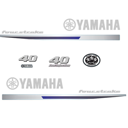 Yamaha 4-Stroke 40hp EFI Outboard Motor Cowling Cover Sticker - Image 1 - XRmarine