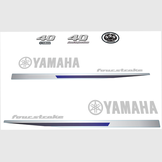 Yamaha 4-Stroke 40hp EFI Outboard Motor Cowling Cover Sticker - Image 2 - XRmarine