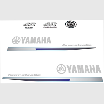 Yamaha 4-Stroke 40hp EFI Outboard Motor Cowling Cover Sticker - Image 2 - XRmarine