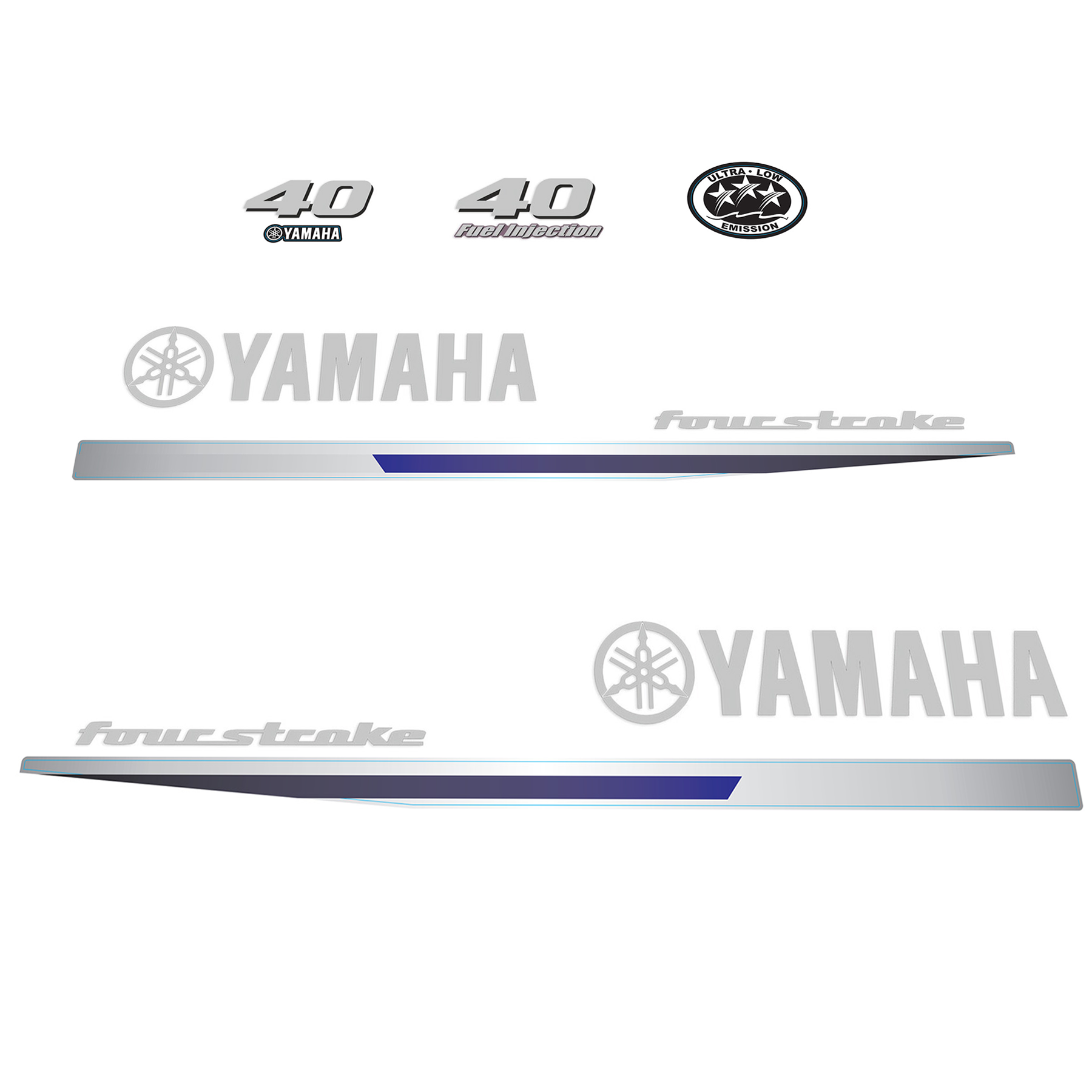 Yamaha 4-Stroke 40hp EFI Outboard Motor Cowling Cover Sticker - Image 3 - XRmarine