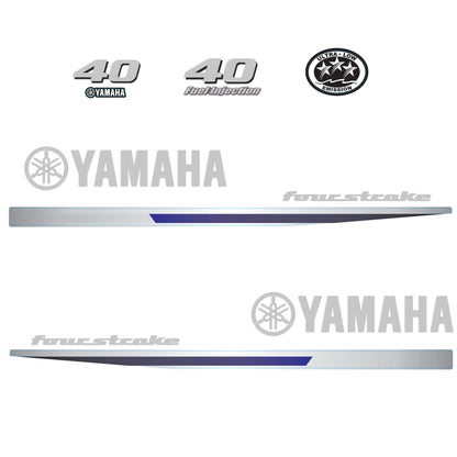 Yamaha 4-Stroke 40hp EFI Outboard Motor Cowling Cover Sticker - Image 4 - XRmarine
