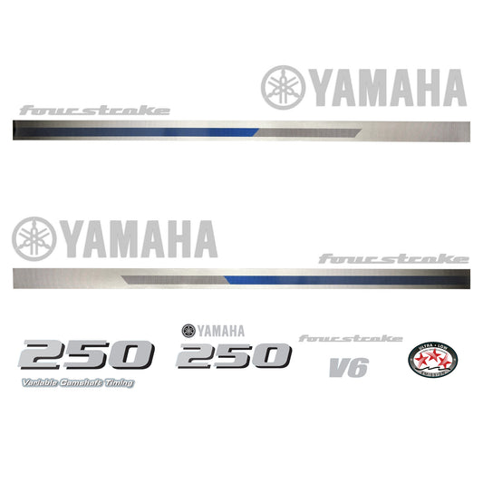 Yamaha 4-Stroke 250hp V6 Outboard Motor Cowling Cover Sticker - Image 2 - XRmarine