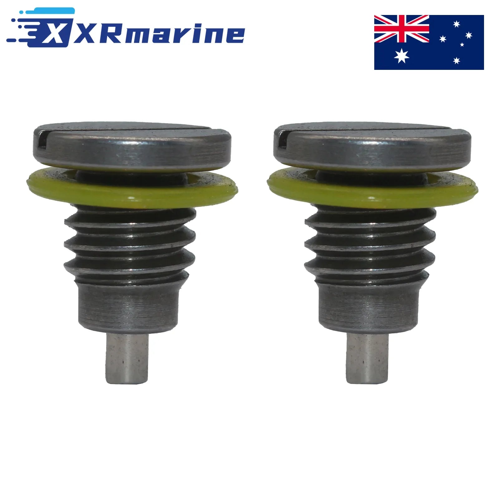 2 x Magnetic Outdrive Gear Case Drain Plug for Mercury 18-300 HP 10-14834A1 — Australia Local Warehouse