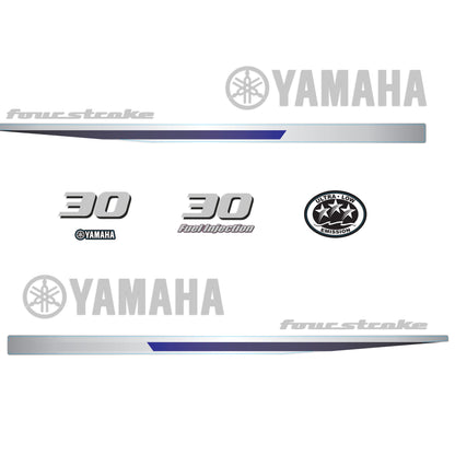 Yamaha 4-Stroke 30hp EFI Outboard Motor Cowling Cover Sticker - Image 1 - XRmarine