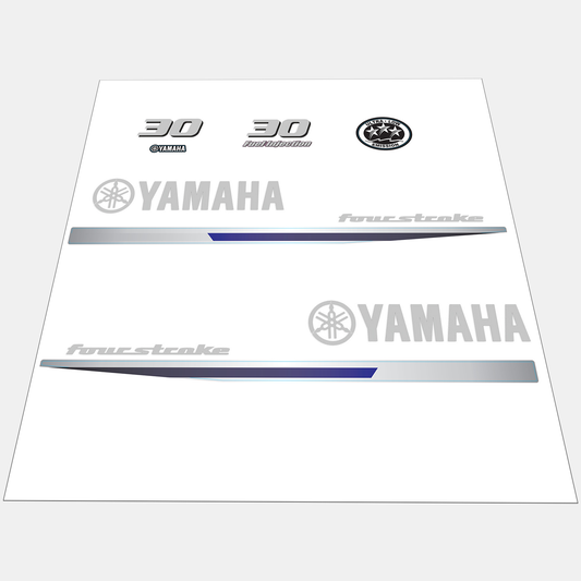 Yamaha 4-Stroke 30hp EFI Outboard Motor Cowling Cover Sticker - Image 2 - XRmarine