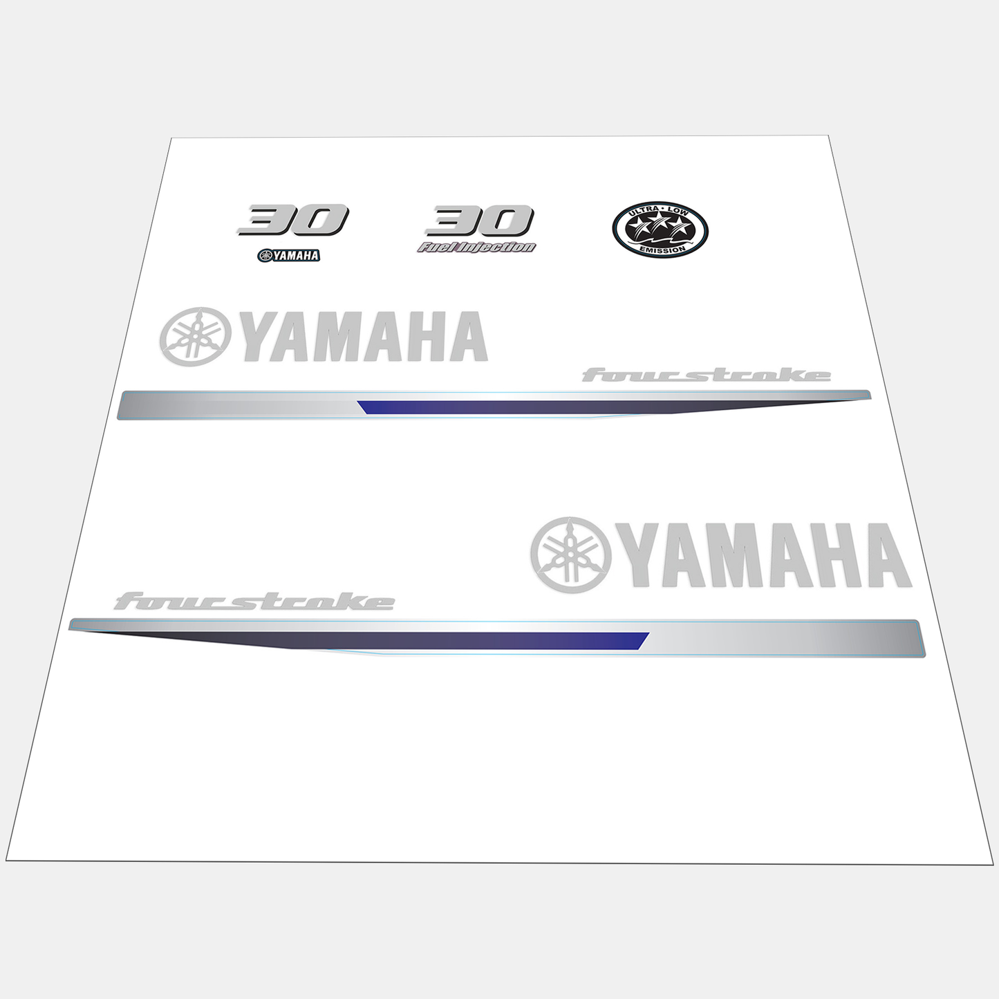 Yamaha 4-Stroke 30hp EFI Outboard Motor Cowling Cover Sticker - Image 2 - XRmarine