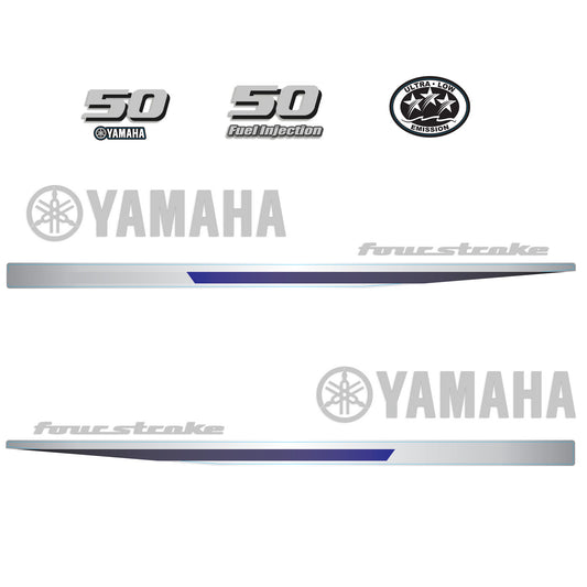 Yamaha 4-Stroke 50hp EFI Outboard Motor Cowling Cover Sticker - Image 1 - XRmarine