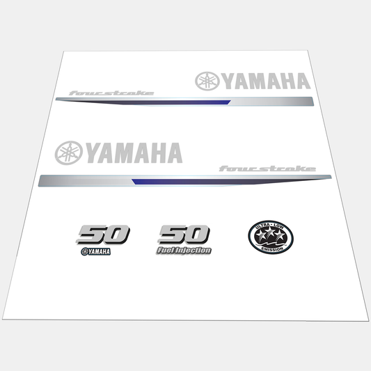 Yamaha 4-Stroke 50hp EFI Outboard Motor Cowling Cover Sticker - Image 2 - XRmarine