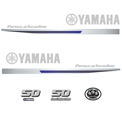 Yamaha 4-Stroke 50hp EFI Outboard Motor Cowling Cover Sticker - Image 3 - XRmarine