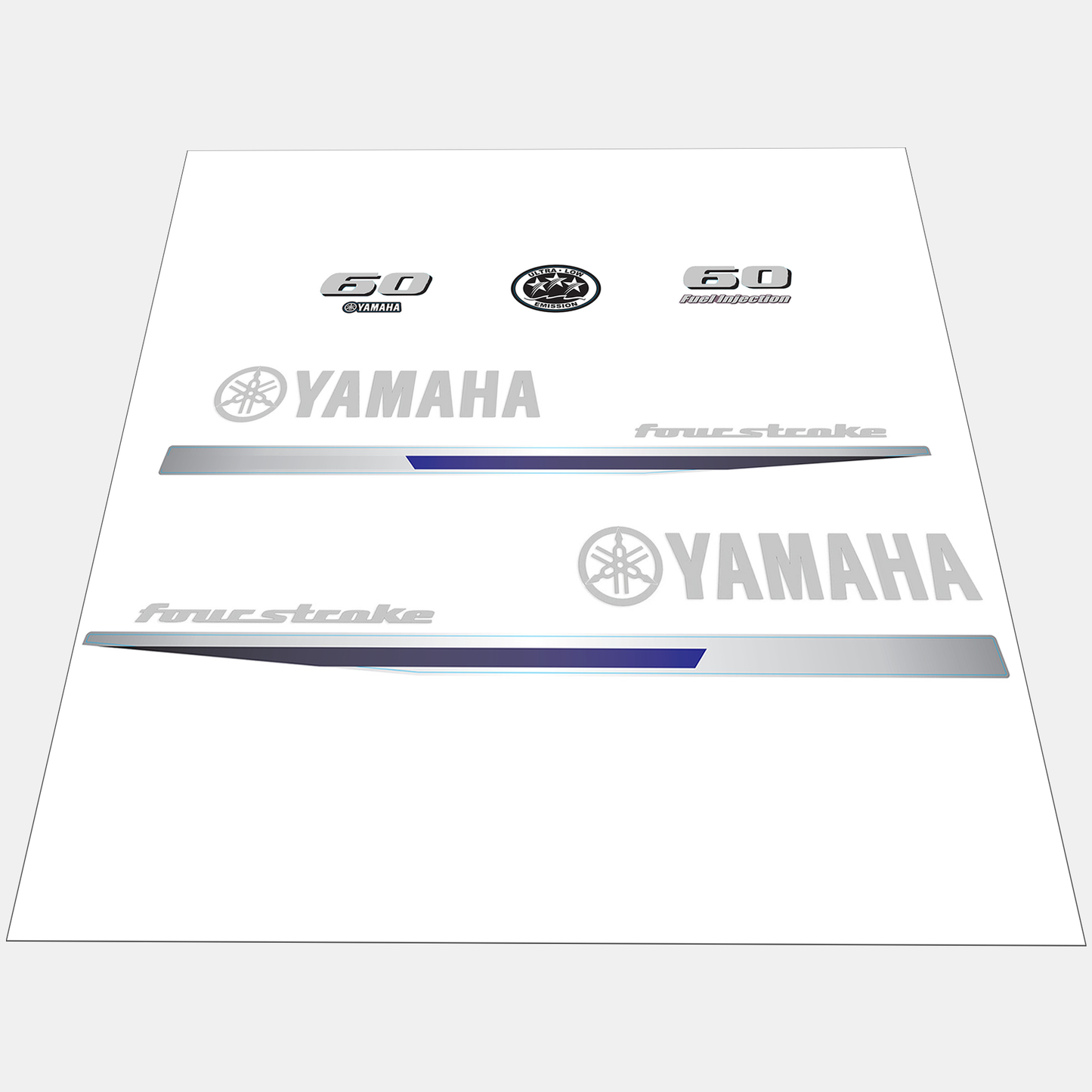 Yamaha 4-Stroke 60hp EFI Outboard Motor Cowling Cover Sticker - Image 2 - XRmarine