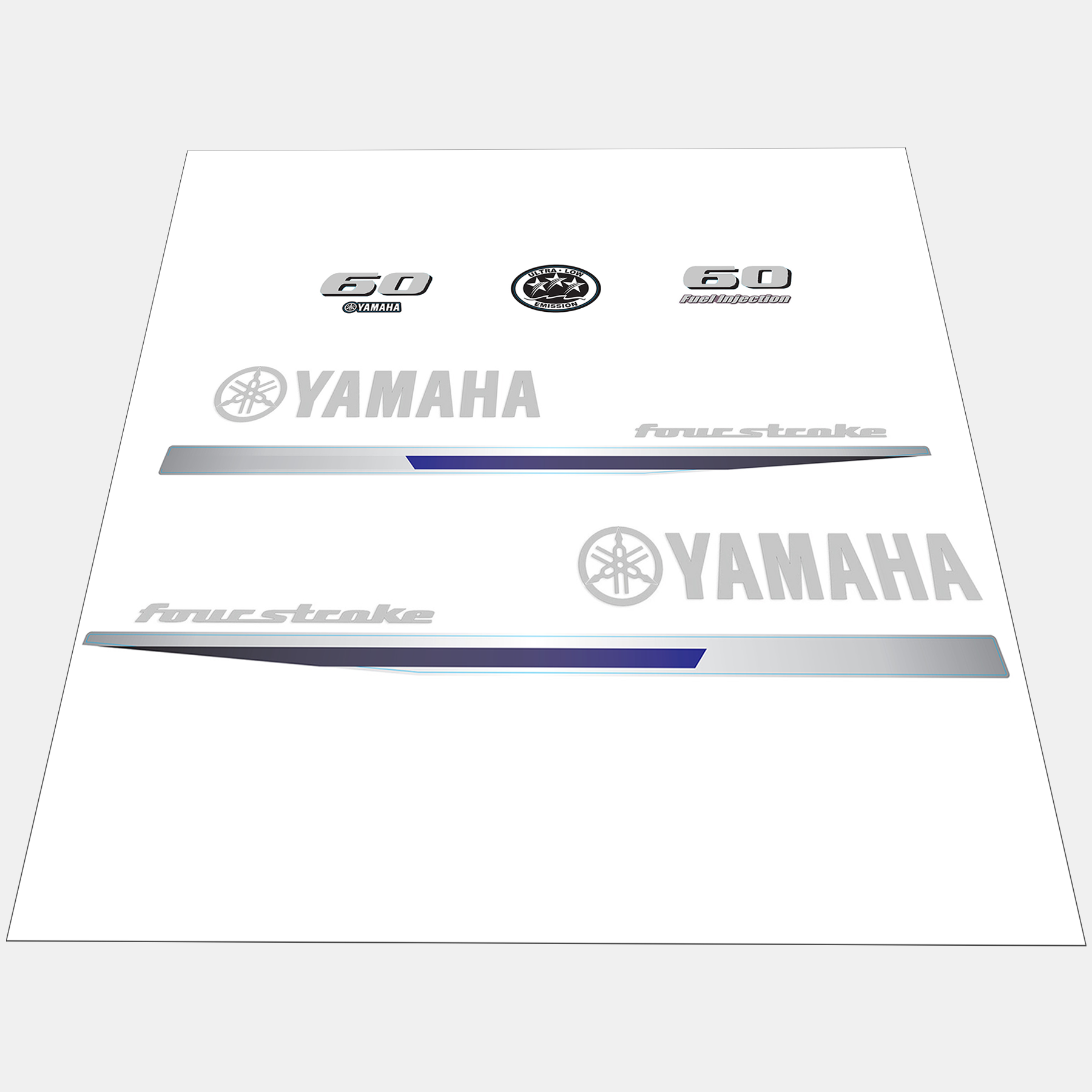 Yamaha 4-Stroke 60hp EFI Outboard Motor Cowling Cover Sticker - Image 2 - XRmarine
