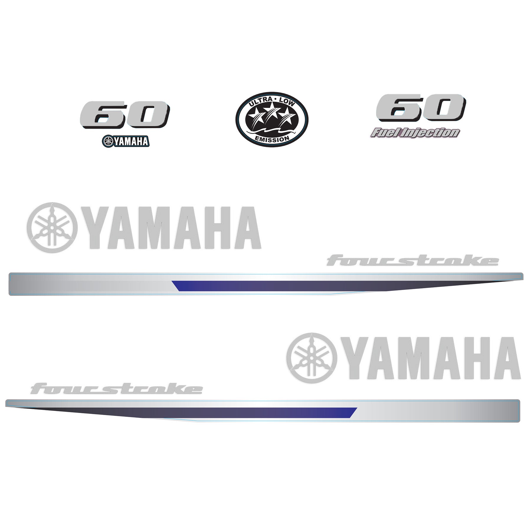 Yamaha 4-Stroke 60hp EFI Outboard Motor Cowling Cover Sticker - Image 3 - XRmarine
