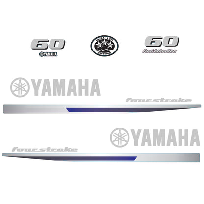 Yamaha 4-Stroke 60hp EFI Outboard Motor Cowling Cover Sticker - Image 3 - XRmarine