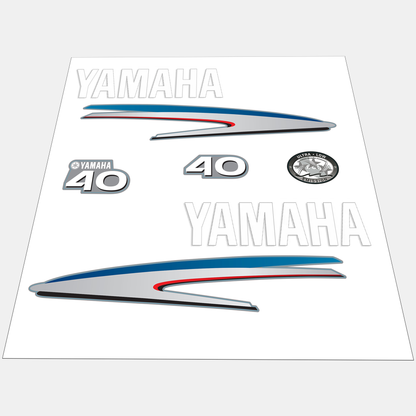 Yamaha 4-Stroke 40hp Outboard Motor Cowling Cover Sticker - Image 1 - XRmarine