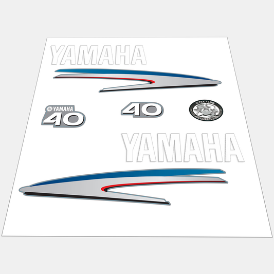 Yamaha 4-Stroke 40hp Outboard Motor Cowling Cover Sticker - Image 1 - XRmarine