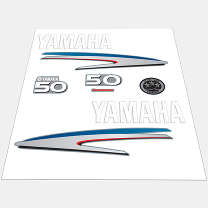 Yamaha 4-Stroke 50hp EFI Outboard Motor Cowling Cover Sticker - Image 1 - XRmarine